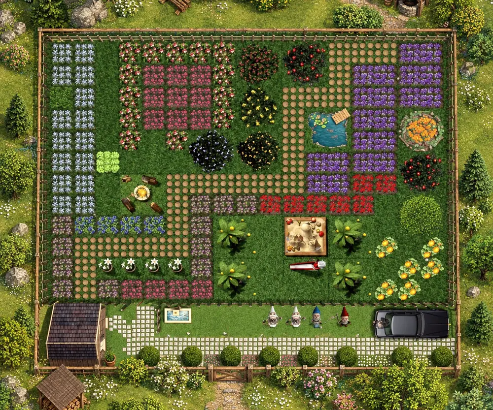 Wurzelimperium spielen: Beete und Gartenzwerge im eigenen Garten