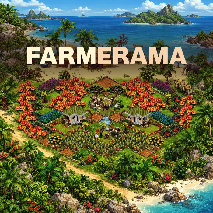 Tropische Farm mit Blumenfeldern aus Farmerama