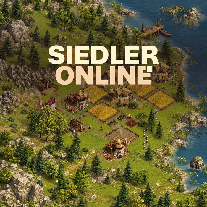 Siedlung mit Kornfeldern an der Küste aus Die Siedler Online